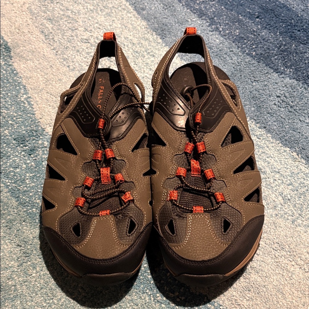 Falls Creek Men’s Closed Toe Sandals, Sz 12